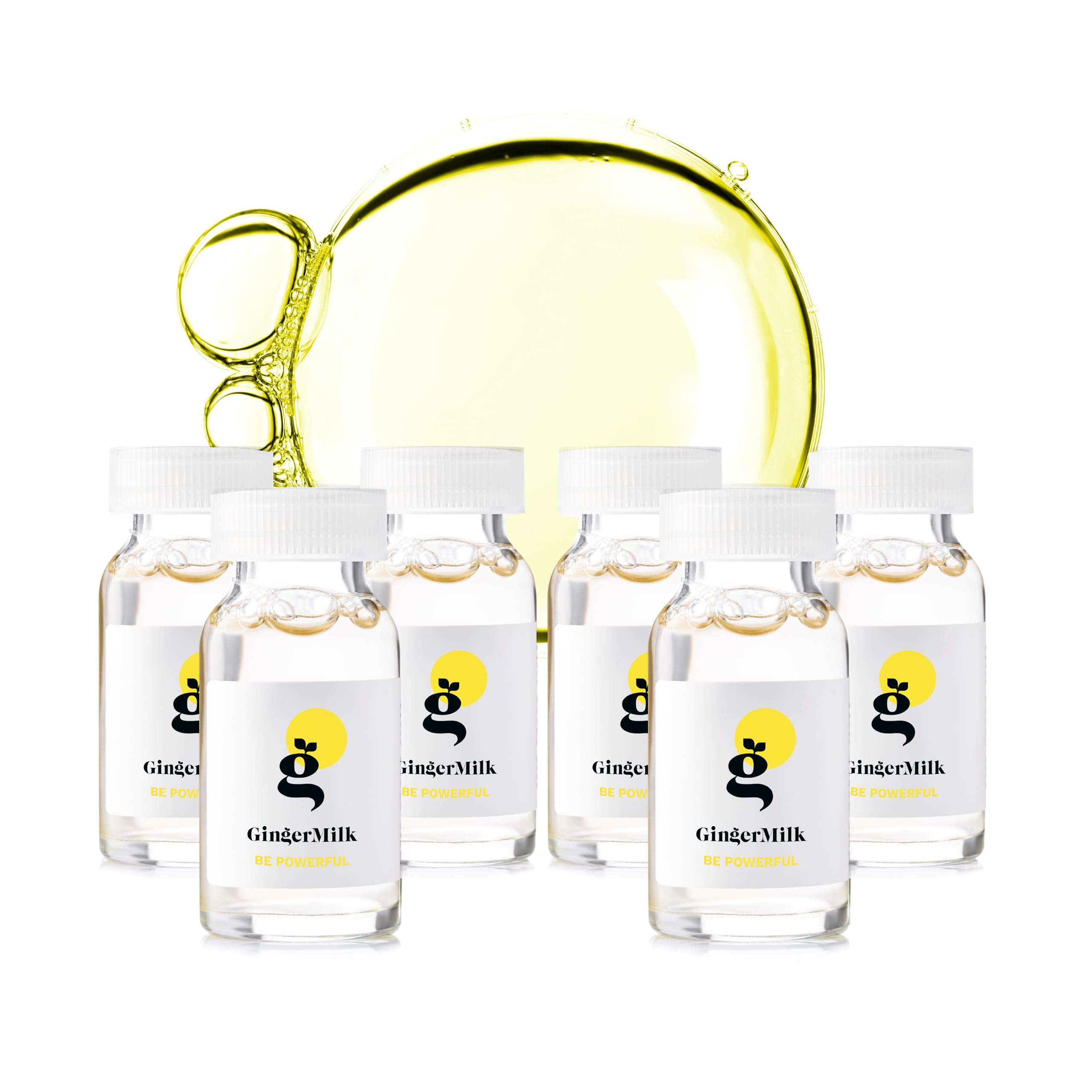 Ginger Milk Ampoule for Hair Loss Control with Biotin (Pack 6 x 0.5 fl oz) 0.5 Fl Oz (Pack of 1)