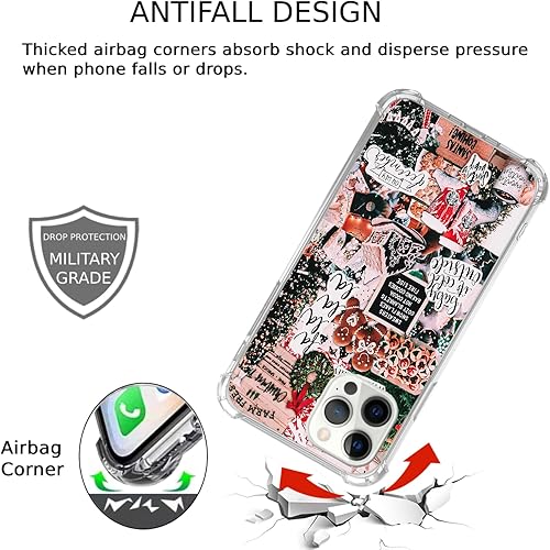 Miniatura 6 de Funda de collage estético de Navidad compatible con iPhone 14 Pro Max, funda estética de vacaciones de invierno para iPhone 14 Pro Max para