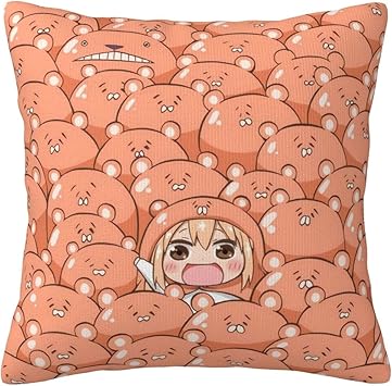 Amazon 北欧 おしゃれ クッションカバー 干物妹 うまるちゃん 1 シンプル 座布団カバー 防臭 抗菌 柔らかい 肌触りよい 通気性 軽量 枕カバー インテリア 装飾 抱き枕カバー 45cm 45cm 枕 オンライン通販