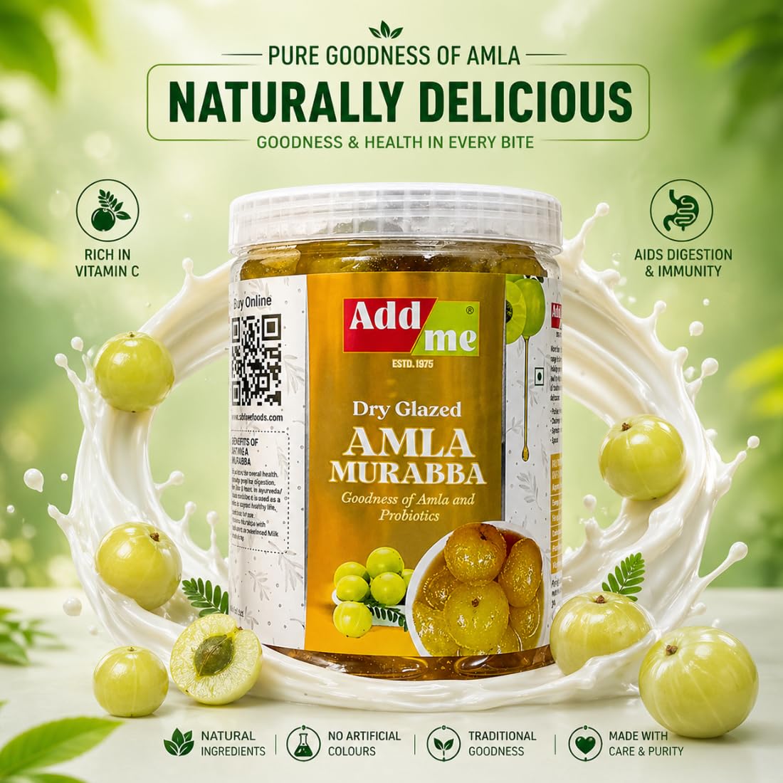 Amla Murabba 1kg Amala Preserve Sin Jarabe Dulce Caramelo refuerzo de inmunidad
