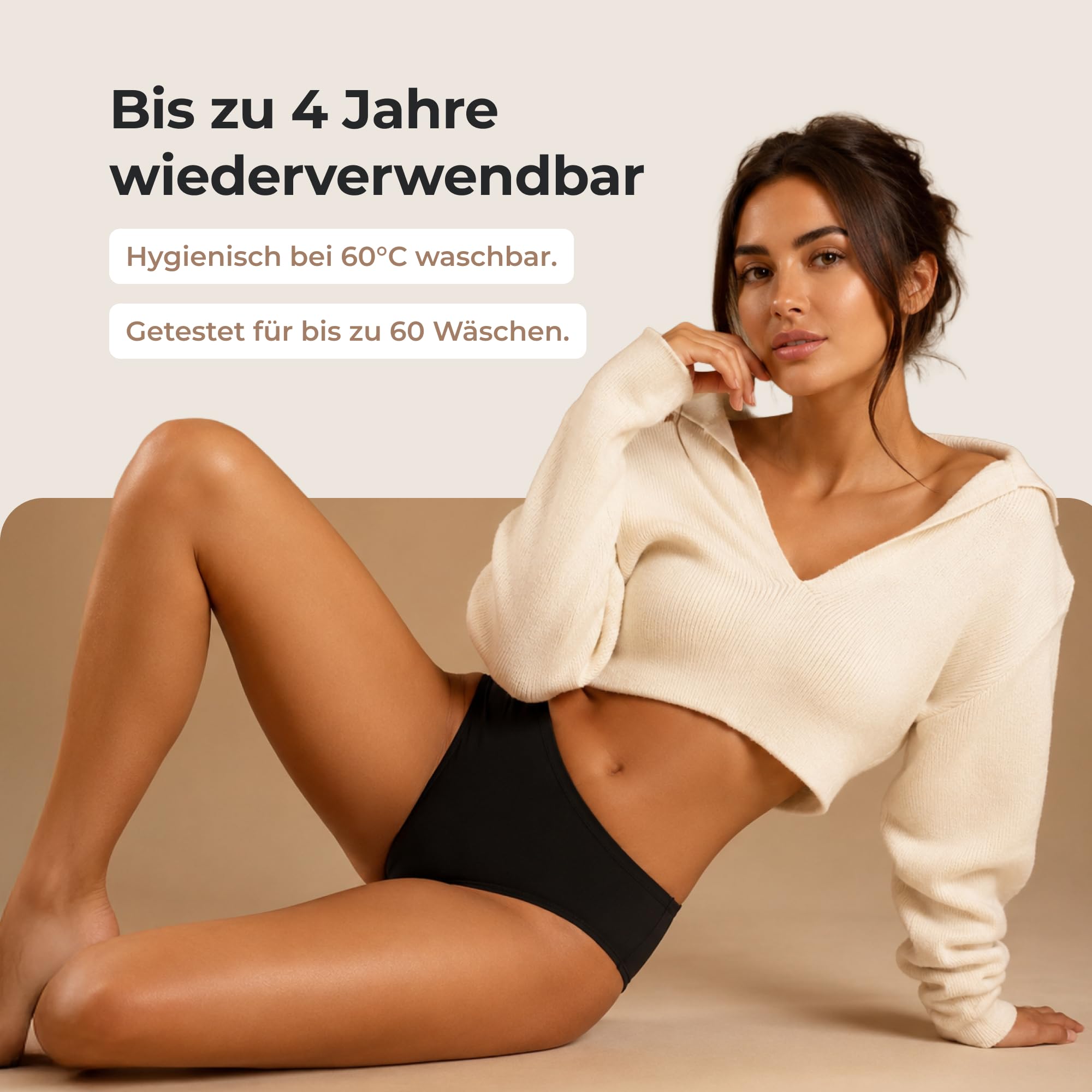 Generisch Periodenunterwäsche Unterhosen Damen Starke Blutung 60ML Lecksicher 2er Set