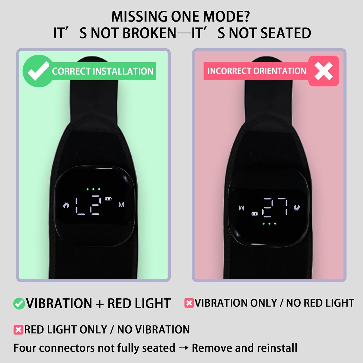 Red Light Therapy Wristband for Hand Wrist, 5 Heat & Vibration Massage Settings, 660nm & 850nm Wearable Near Infrared Wrap, 2000mAh Wireless Controller, 36 LEDs for Faster Recovery & Hand Pain Relief