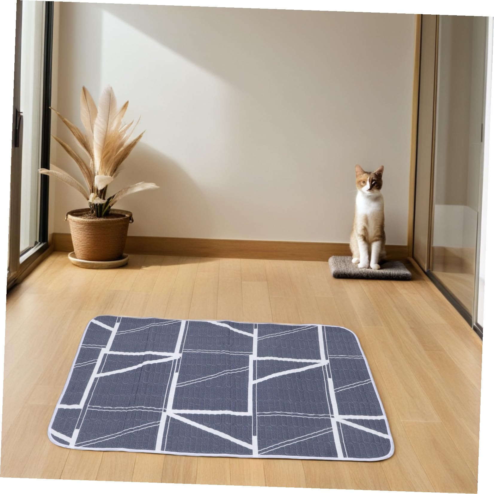 TOYANDONA Tappetino Igienico Lavabile per Cani e Gatti 2 Pezzi in Cotone Ecologico Riutilizzabile Assorbente e Traspirante per Uso Interno ed Esterno