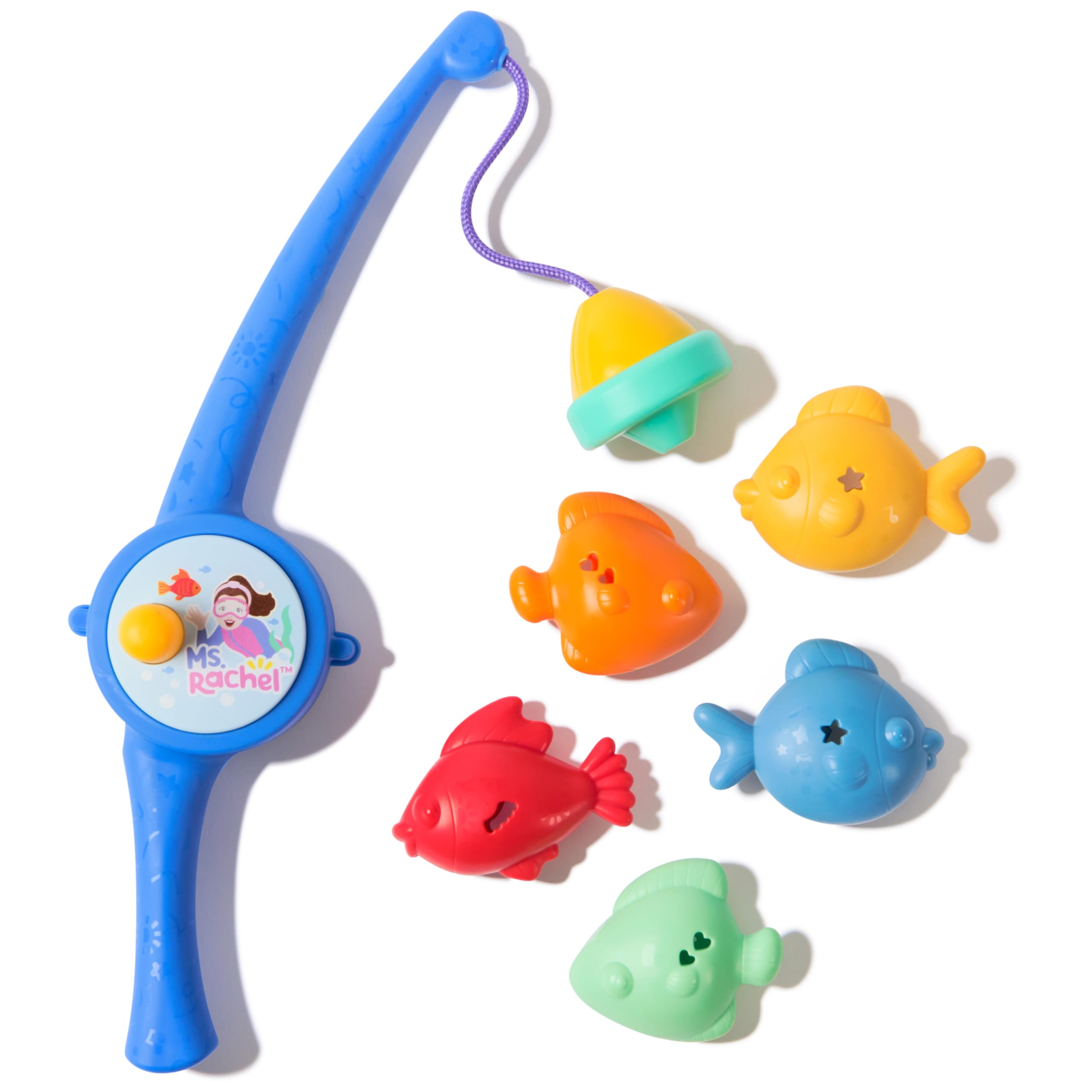 Ms Rachel Official Counting Fishes Playset with 5 Floatable Toy Fish Educational Toys Toddler Toys for Girls Boys