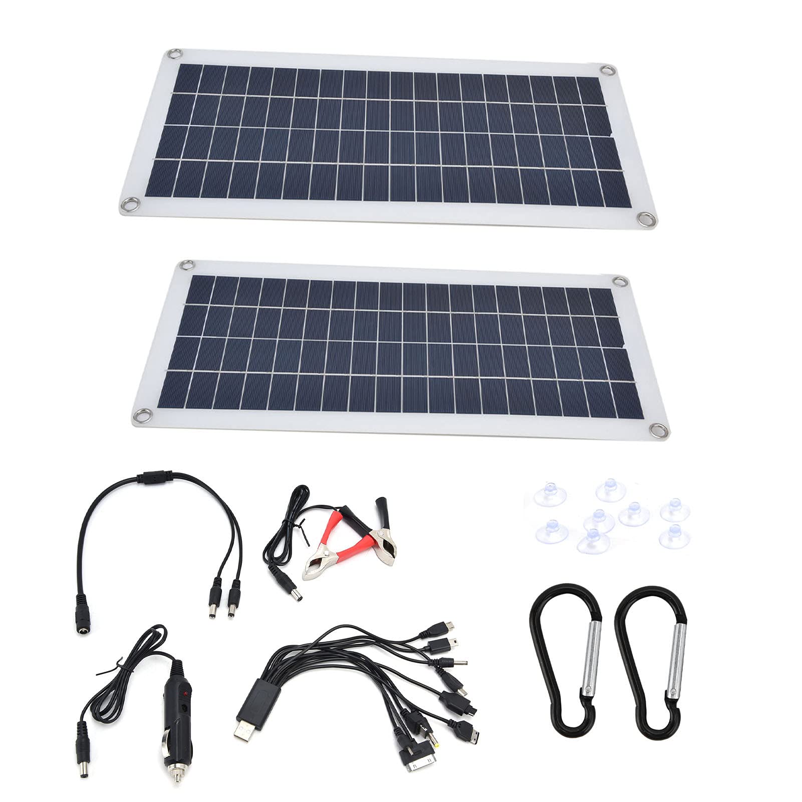 Chargeur de Panneau Solaire, Panneau Solaire en Silicium Monocristallin avec Port USB pour le Cyclisme en Plein Air pour l'alpinisme pour la Randonnée
