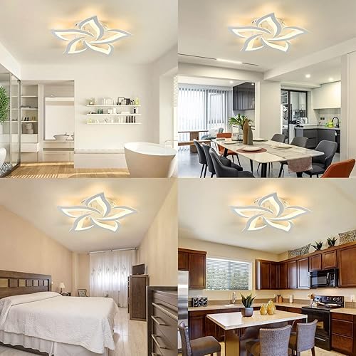 Miniatura 2 de Lámpara de techo para sala de estar, moderna lámpara de techo LED regulable con control remoto, lámpara para lámparas grandes de techo, accesorios