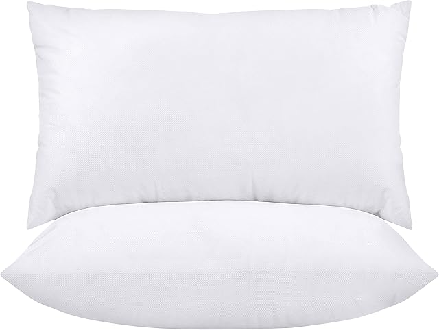 Utopia Bedding Cushion Inserts (Pack of 2), 30 x 50 cm (12" x 20") Cushion Inner Pads, Decorative Rectangular Pillows, Cushion Stuffer for Sofa and Couch (White)