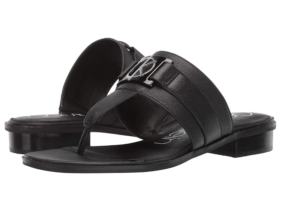 

Calvin Klein Farley (Black Soft Nappa Shine) Women's Sandals