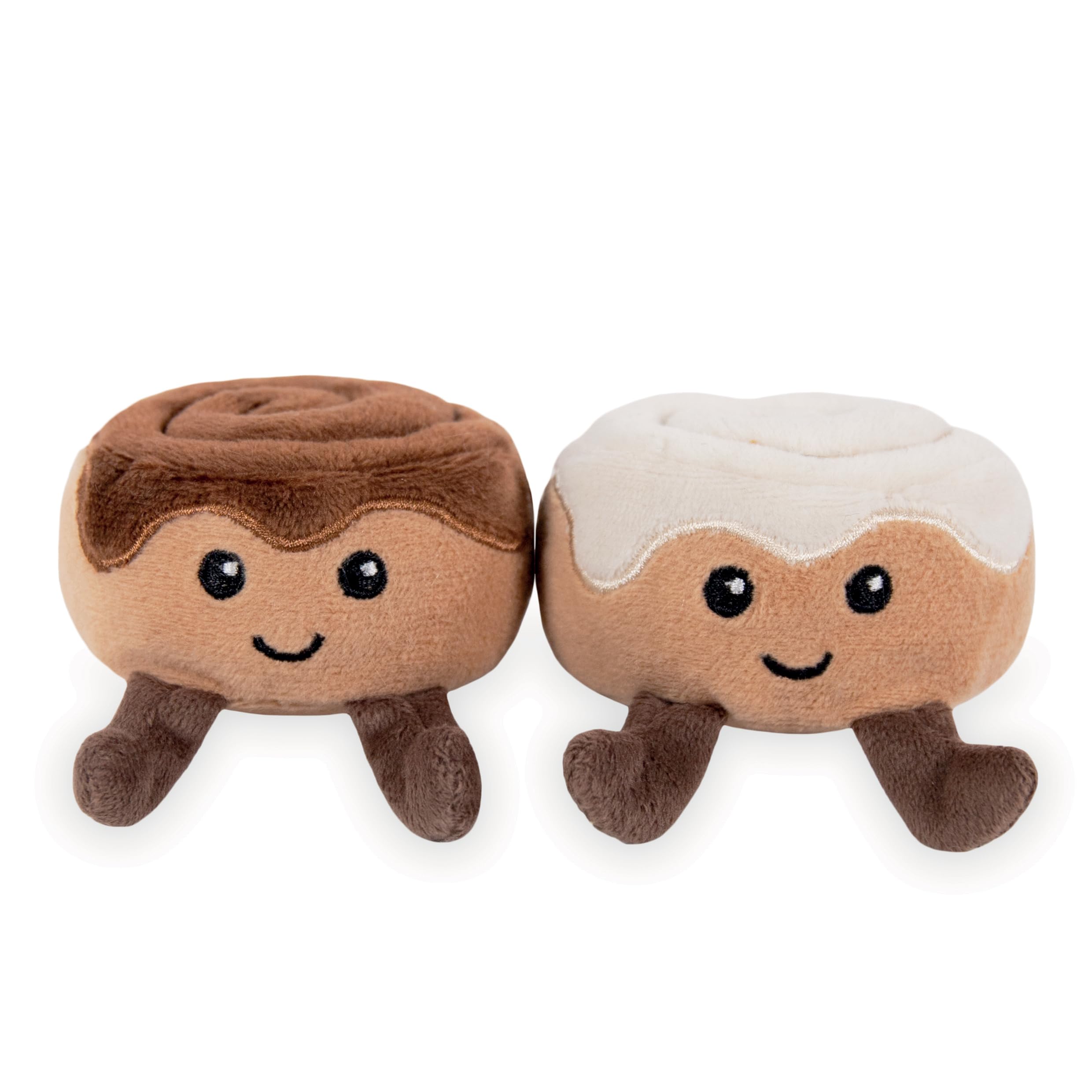 Rosewood Rudy & Clarice Cinnamon Bun Cat Toys, Set of 2 Festive Catnip & Crinkle Plush Toys