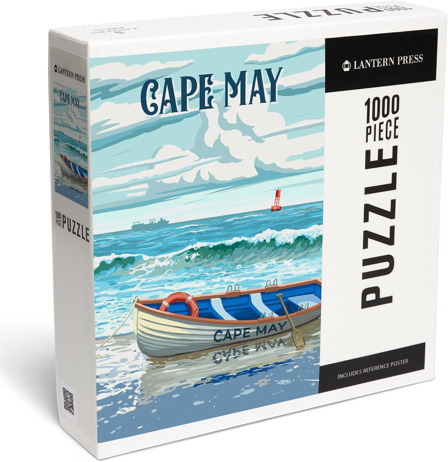 Cape May, New Jersey, Lifeboat on Beach (1000 Piece Puzzle, Challenging Jigsaw Puzzle for Adults, Made in USA)