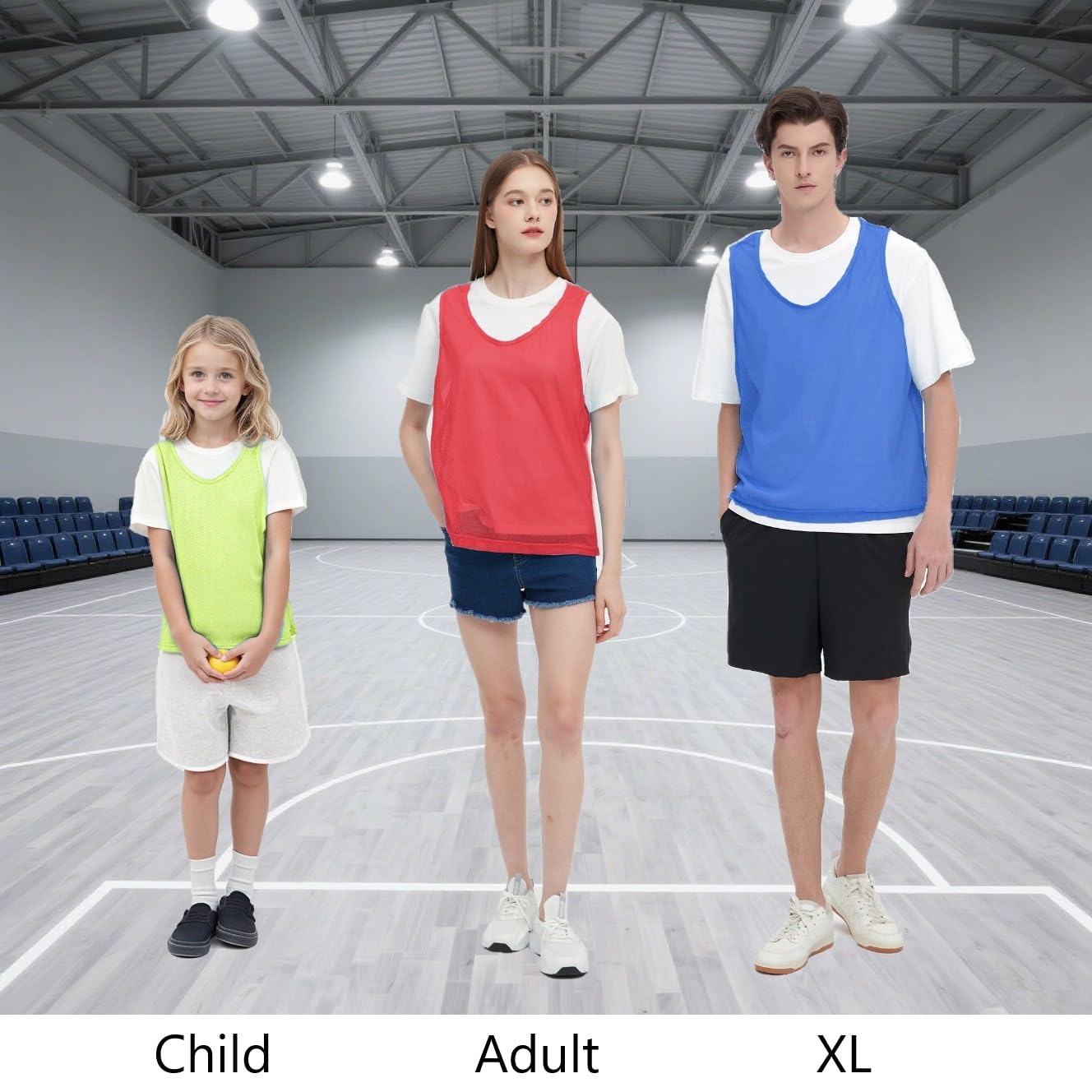 TOPTIE Dossards de Football personnalisés avec numéros, Gilets de mêlée, Maillots d'entraînement Sportifs en Maille personnalisés pour l'équipe de Football