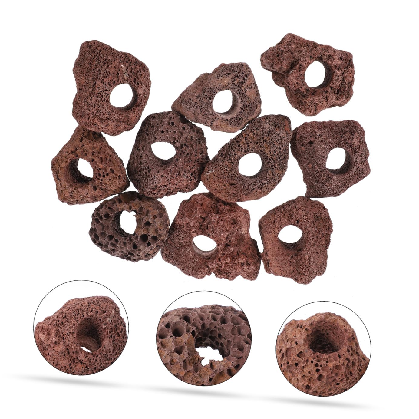 Didiseaon 10pièces Abri pour Poissons Roche Naturelle Décoration Aquarium Forme De Grotte Habitat pour Poissons Eau Douce Et Eau De Mer