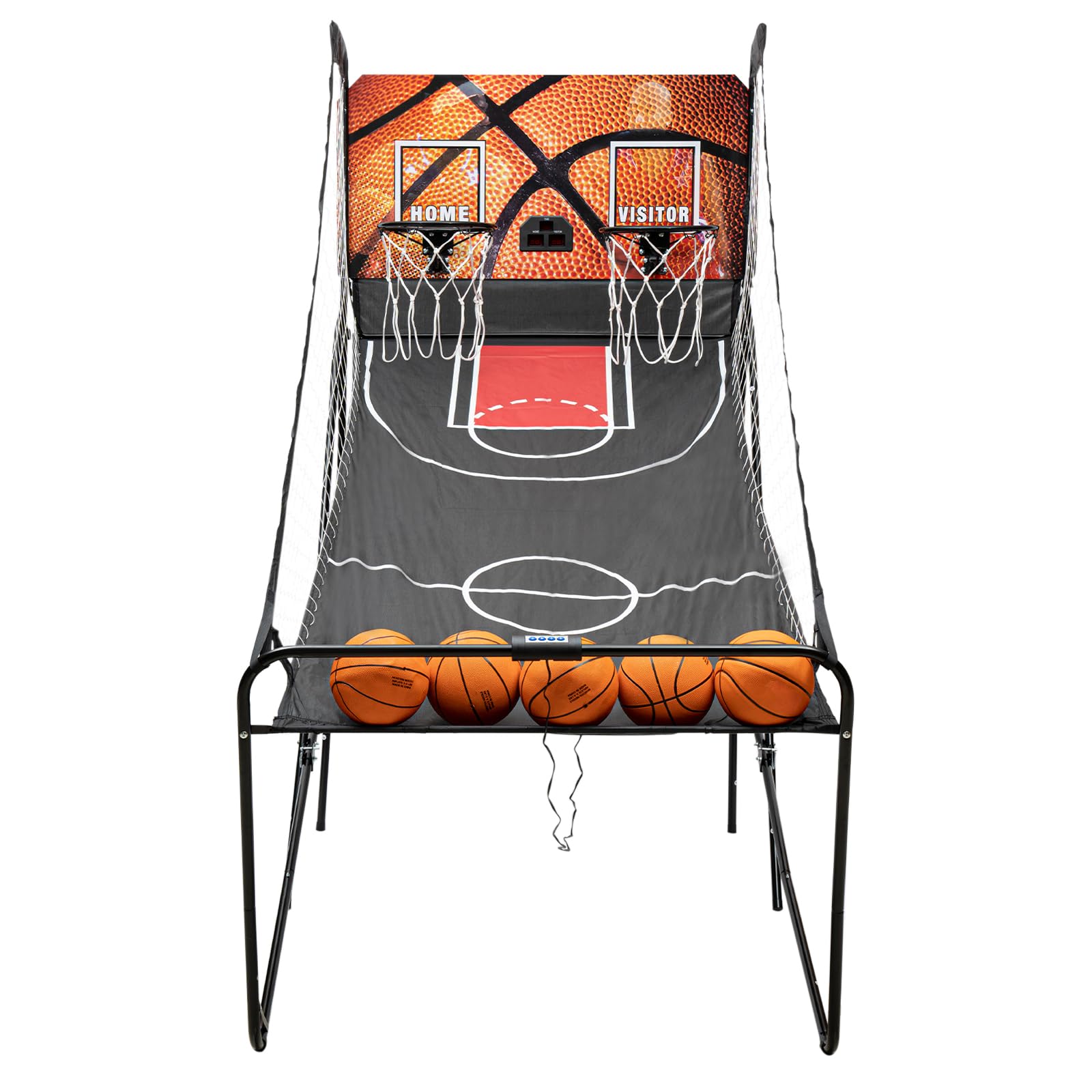 TFCFL Home Dual Shot Arcade Basketball Game, Sensor Scoring Hoop with 8 Game Modes & 5 Balls, Foldable Storage, Easy Setup for Family, Parties & NBA/NCAA Fans