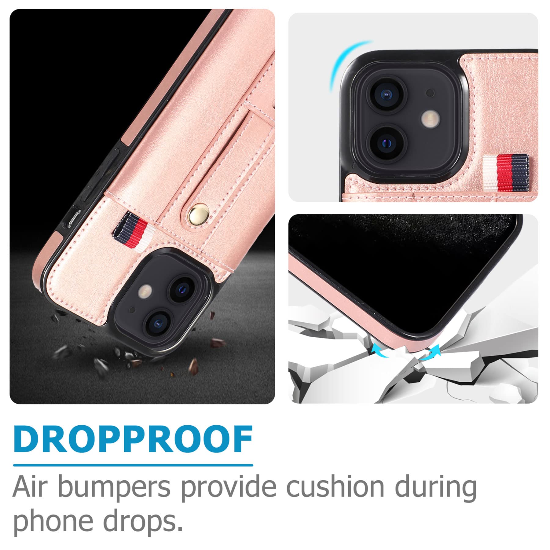 ZCDAYE Custodia per iPhone 11 con chiusura a nastro, in pelle, con