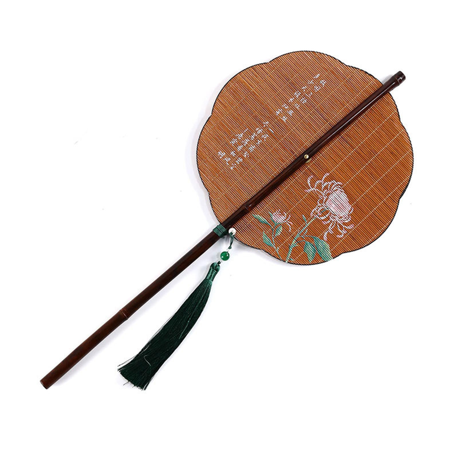 carotoe Fan, Round Folding Fan, Chinese Foldable Hand Handheld for Birthday Party Wedding Home Decorations