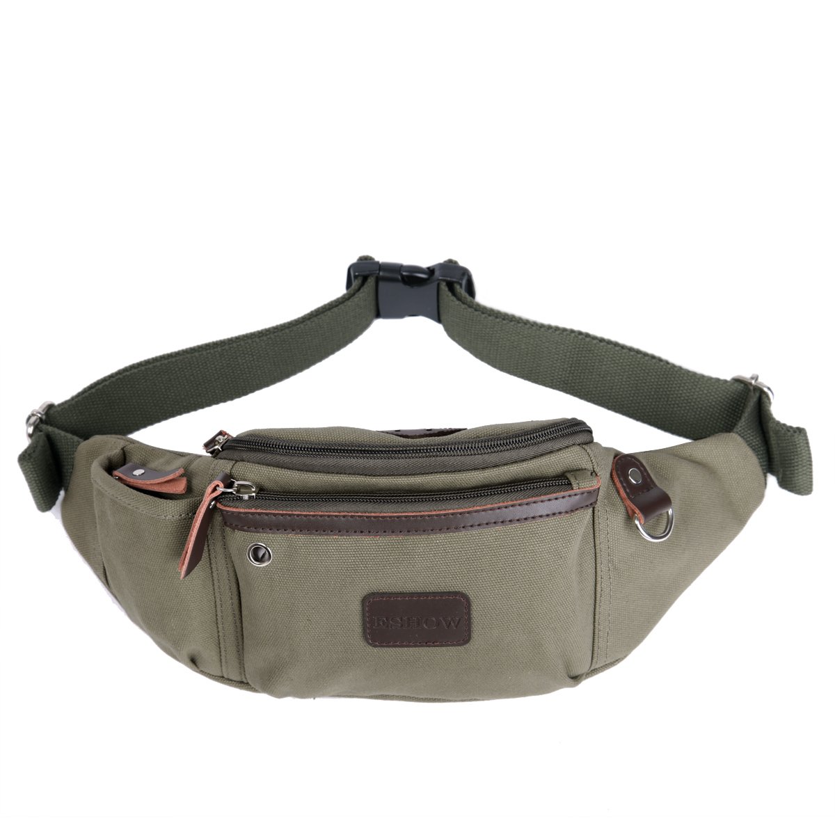 Eshow Men's Waist Pack Funny Bag Bum Bags Canvas Sports Running