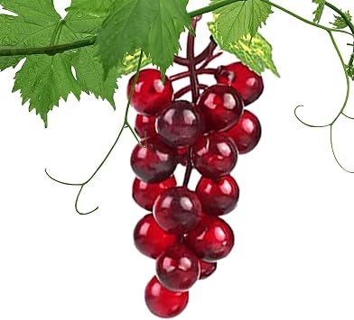 Fake Grapes Bunches Ornament, Natural Look, Multiple Colors