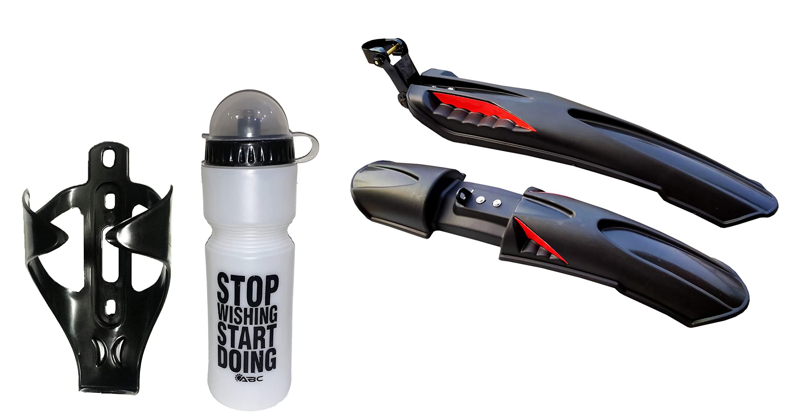 ABC Bicycle Front & Rear Mudguard Dual Tone and Iron Clamp + 1 Bottle & Stand (B0B1FZDWG6) Amazon Price History, Amazon Price Tracker
