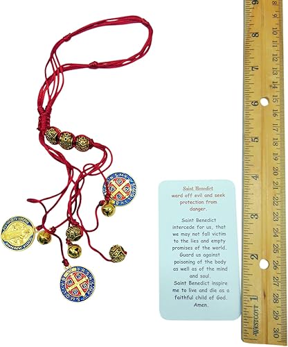 Miniatura 2 de St Benedict Home Protection - Juego de tarjetas de oración con mini campanas y medallas