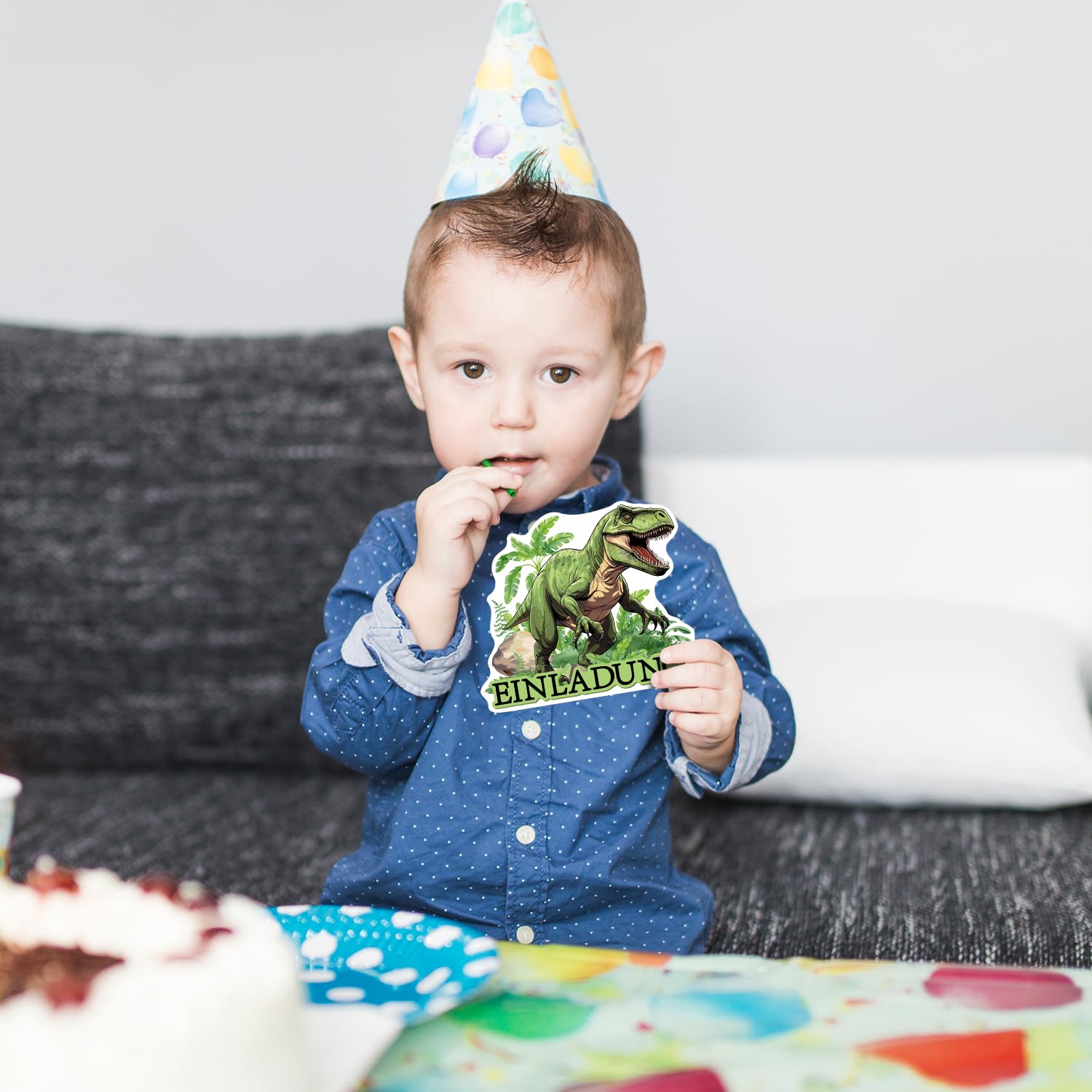 Biglietti di invito per feste di compleanno a tema dinosauro giurassico, per bambini, formato A6, 148 x 105 mm, 10 biglietti + 10 buste bianche autosigillanti, inviti per bambini e cartoline