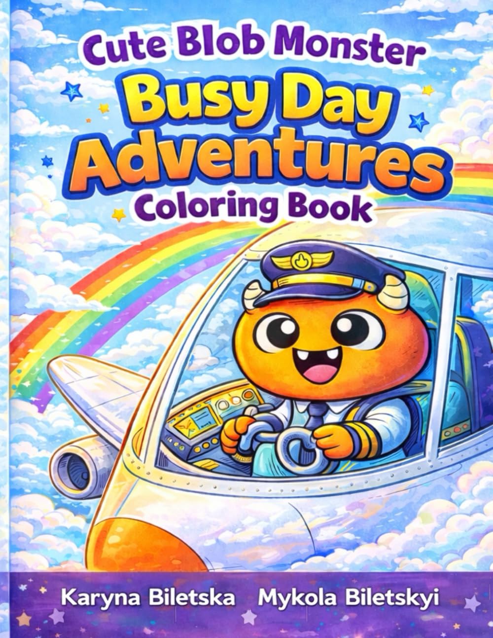 Cute Blob Monster: Busy Day Adventures Coloring Book: Fun and Easy Coloring Book for Toddlers and Kids Ages 2–6 | Big Bold Lines | Daily Activities | ... (Cute Bolob Monster Coloring Books for Kids)
