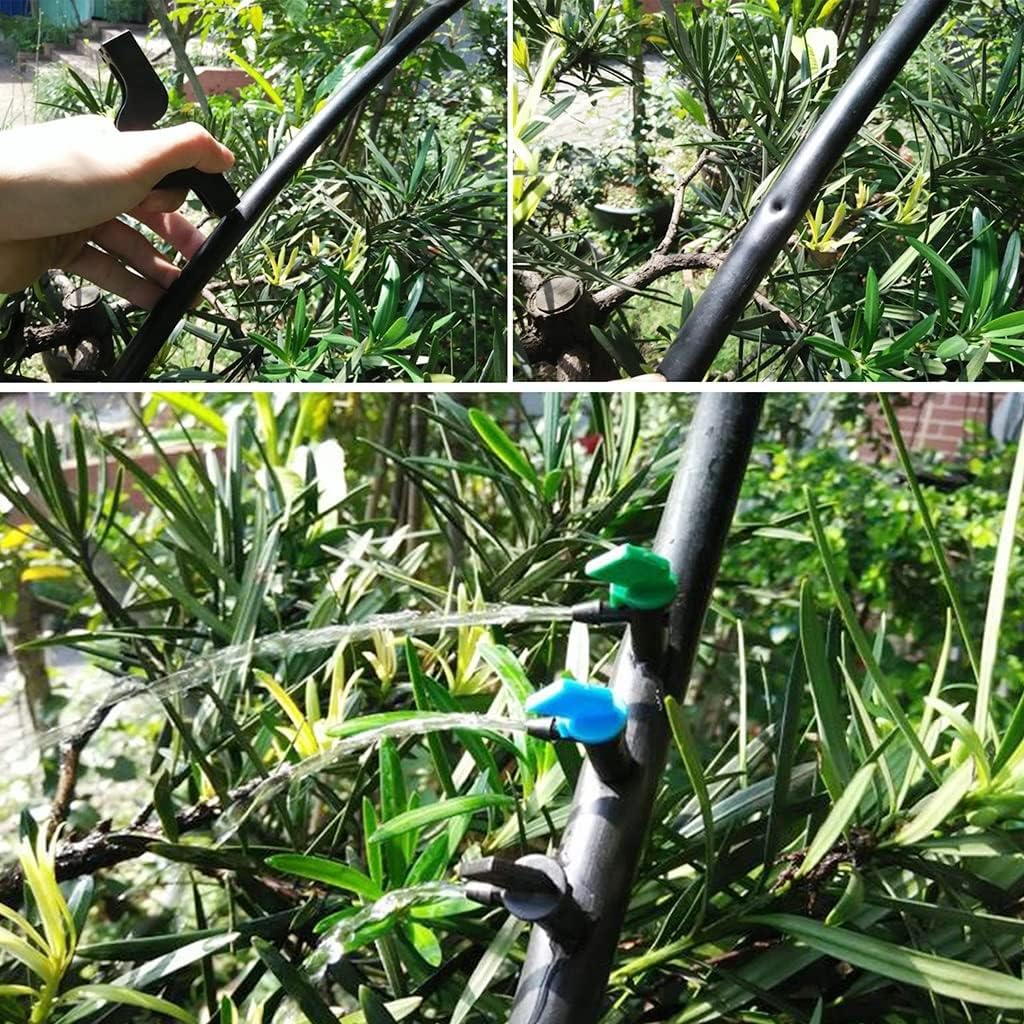 200pcs Flag Dripper 1/4" Barbed Steady Flow Micro Drip Irrigation Emitter, for Garden Bonsai Plants Flower Watering Dripper (Color : 4L)