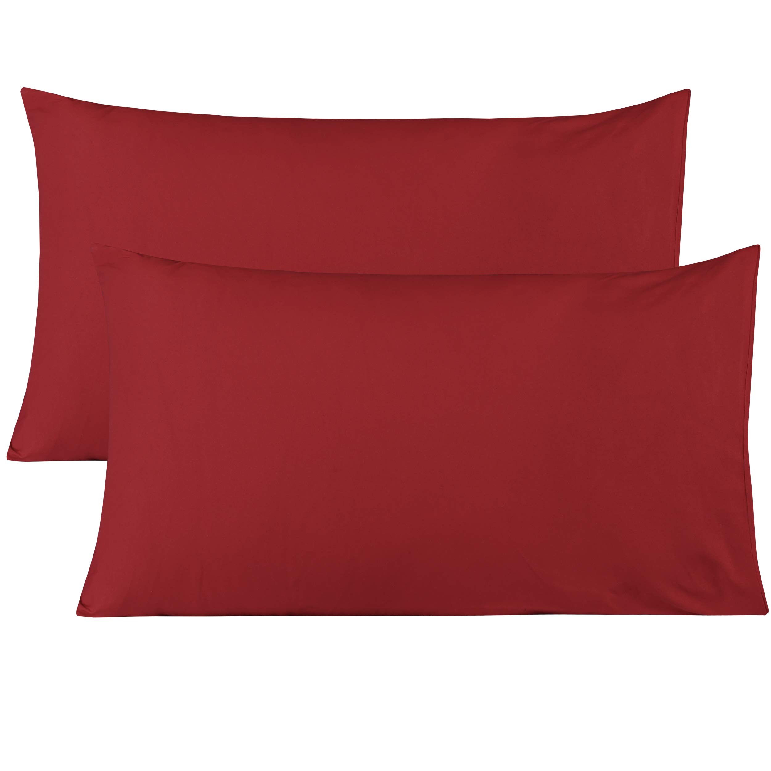 Toddler Pillowcase 14x20 100% Egyptian Cotton with Zipper Closure – Kids Pillow Cover for Toddler Bed, Nursery, Travel Pillow, Machine Washable - Burgundy