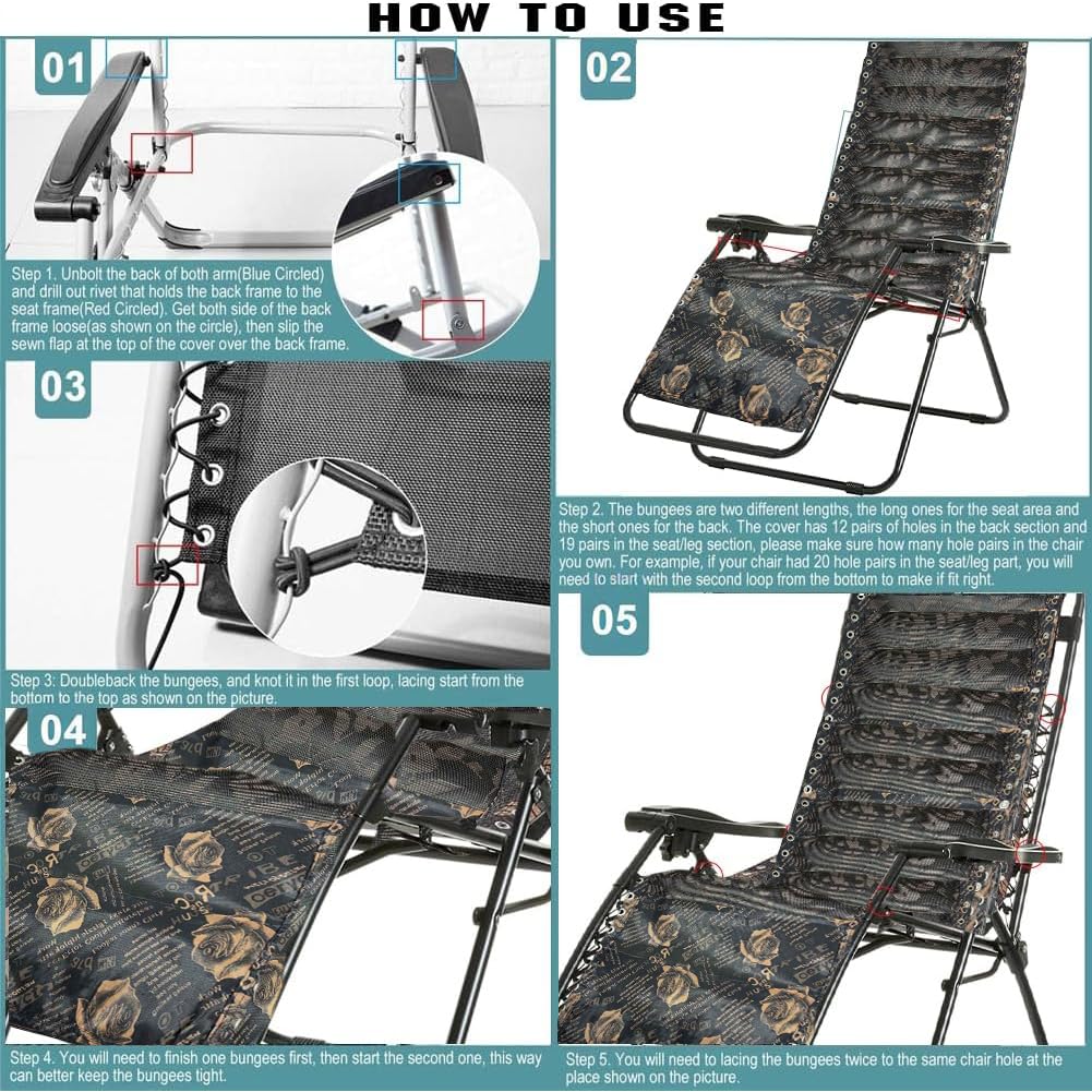 Tissu De Rechange Pour Chaise Longue Extérieur - 160x48 Cm, Respirant, Avec Sanglestockées - Marron - 3