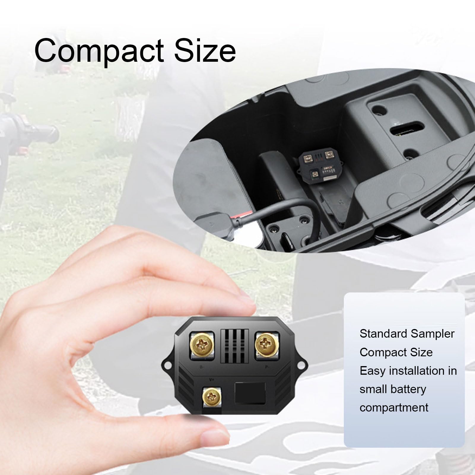 Monitor Batteria Impermeabile con Shunt, Display 1,8 Pollici BT Auto Moto RV Barca Misuratore Batteria Tester Digitale capacità Residua capacità Batteria, Monitor Batteria