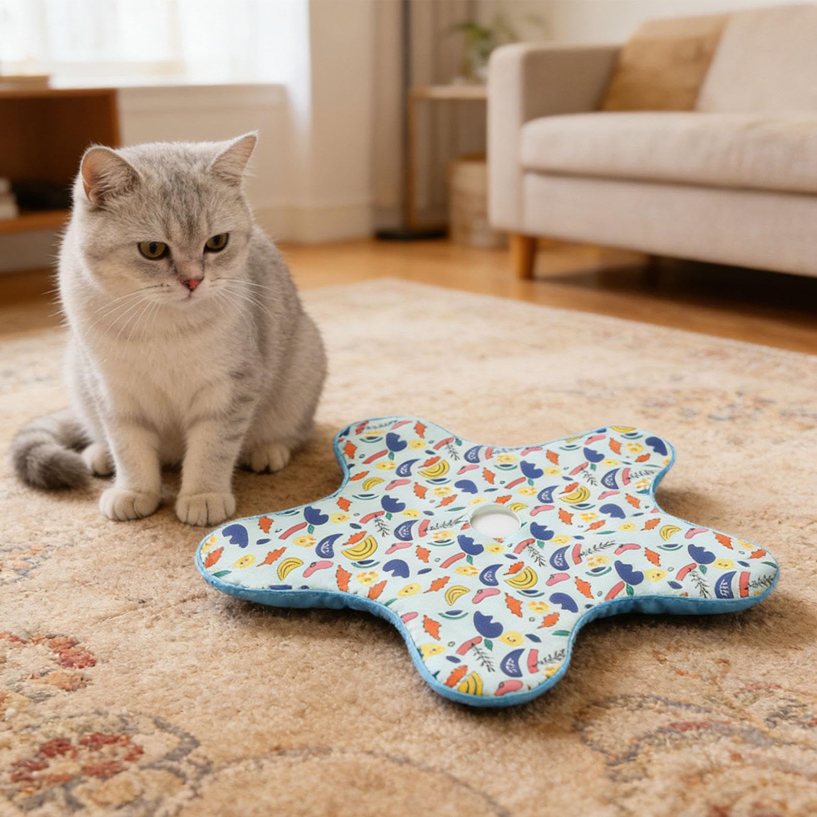 Perfeclan Magique à Plumes dissimulées et Mobiles, Jouet d'exercice Amusant pour Chatons, Jeu interactif Automatique pour Chatons, Canard