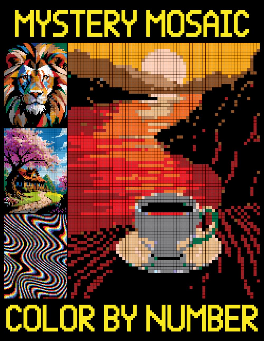 Mystery Mosaics Color By Number: Fun, Easy, and Relaxing Quest Coloring Pages with detailed color palette