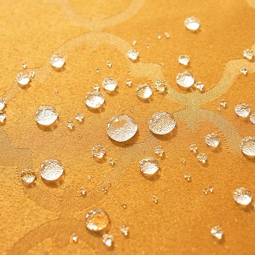 Miniatura 5 de SASTYBALE Mantel navideño de poliéster jacquard floral a prueba de derrames, resistente a las arrugas, para cosecha, decoración de otoño