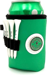 Beverage Caddie 3-in-1 Golf Insulator, Removeable Ball Marker, Bag Clip & Tees Combo - Green - Classic Can