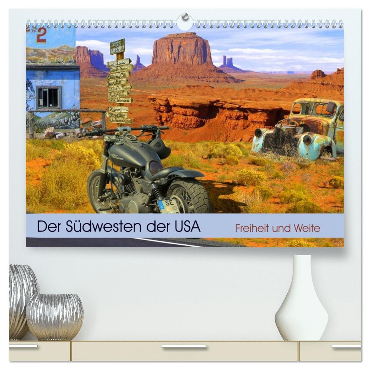 Calendrier mural USA 2026 format géant A2 édition luxe tirage brillant