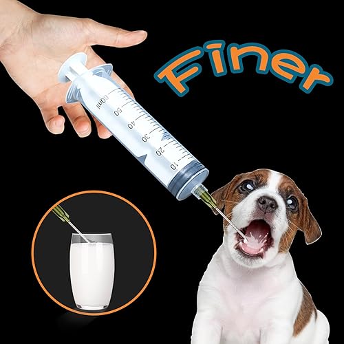 Miniatura 7 de 4 jeringas de plástico grandes con tapa, incluye 2 jeringas de 2.3 onzas líquidas y 3.5 onzas líquidas con 4 tubos suaves de 3.2 pies, agujas de