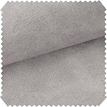 novely COUEN Ultra Soft Antique Furniture Fabric, Vintage Velour Upholstery Fabric, Easy Care, Sold by the Metre, 1 Running Metre (18 Light Grey)