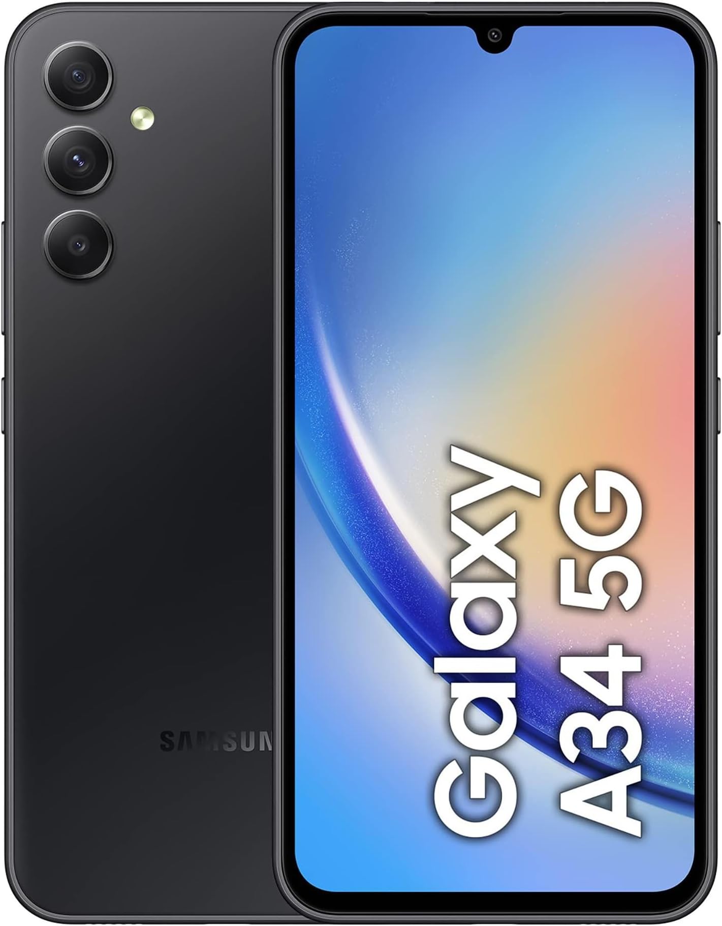 Samsung Galaxy A34 5G Mobile Phone 6.6 Inch Super AMOLED screen 128GB Awesome Graphite 3Y Extended Manufacturer Warranty