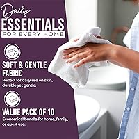 Vista 332 de DAN RIVER Juego de 4 toallas de baño, 27 x 54 pulgadas, 100% algodón, más grandes y ligeras, de secado rápido, súper suaves y absorbentes, toallas