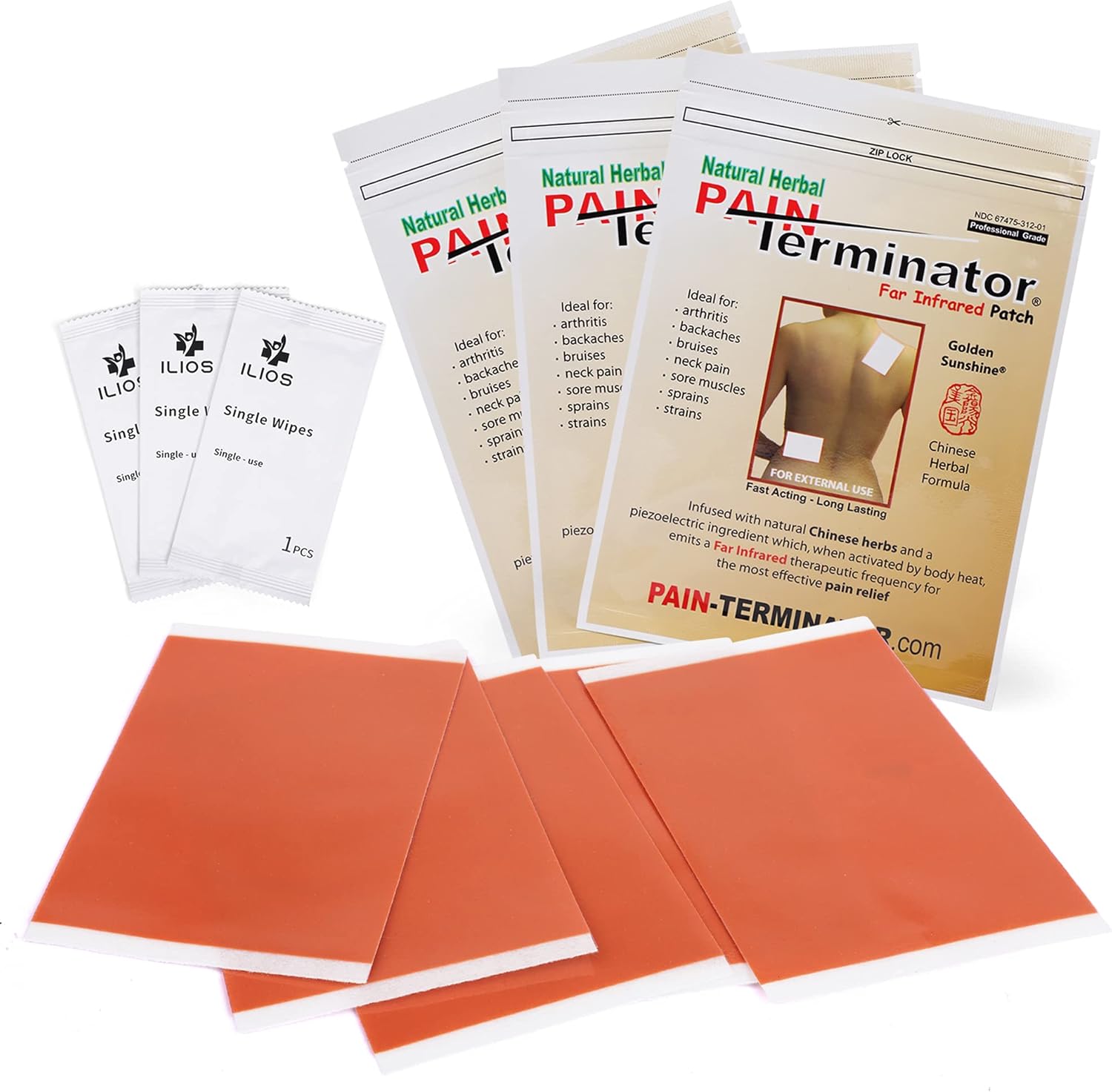 Golden Sunshine Pain Terminator Patches Muscle Ache