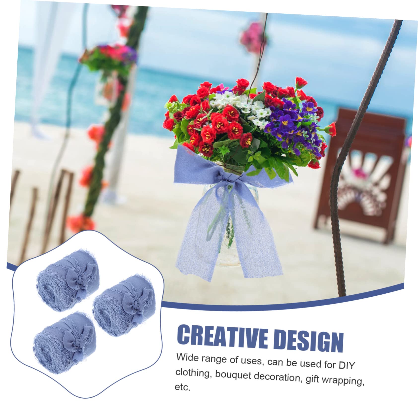 NUOBESTY 12stücke Fransen-bänder Chiffon Für Hochzeiten Bastelprojekte Und Geschenkverpackungen Yards Pro Für Brautsträuße Und Einladungen