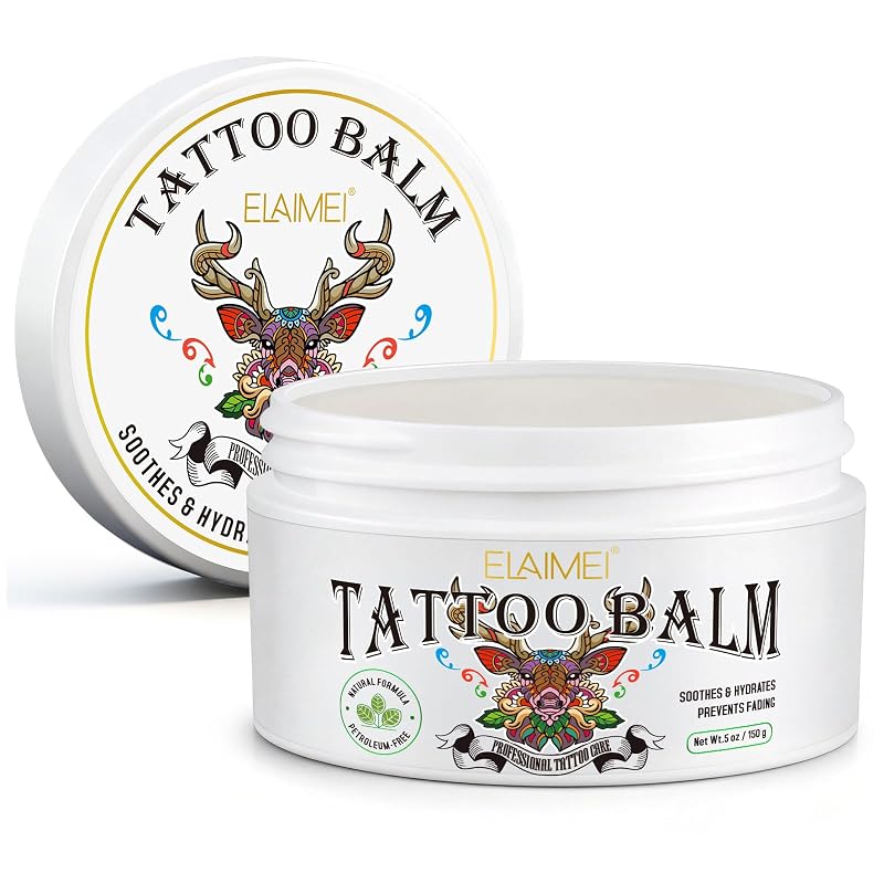 Bálsamo para cuidados de tatuagem ZBQIEX com manteigas de karité e manga, aloe vera e fórmula sem petróleo, 150 g