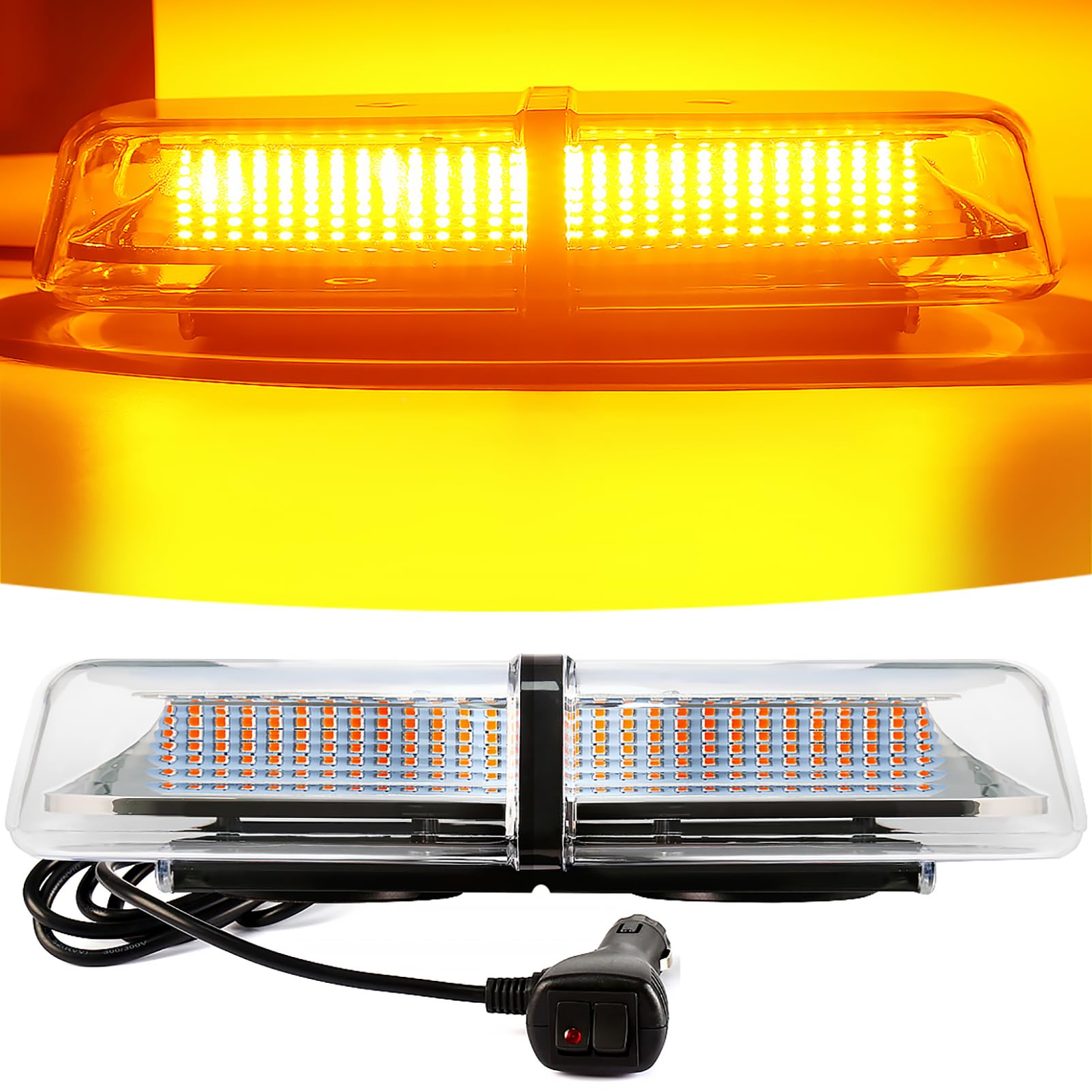 Luces Estroboscópicas LED De Techo, Luces Estroboscópicas De Coche De Camión De Color Amarillo Ámbar De 12V 24V, para Ambulancia De Vehículo Magnético De Rescate De Emergencia De Policía