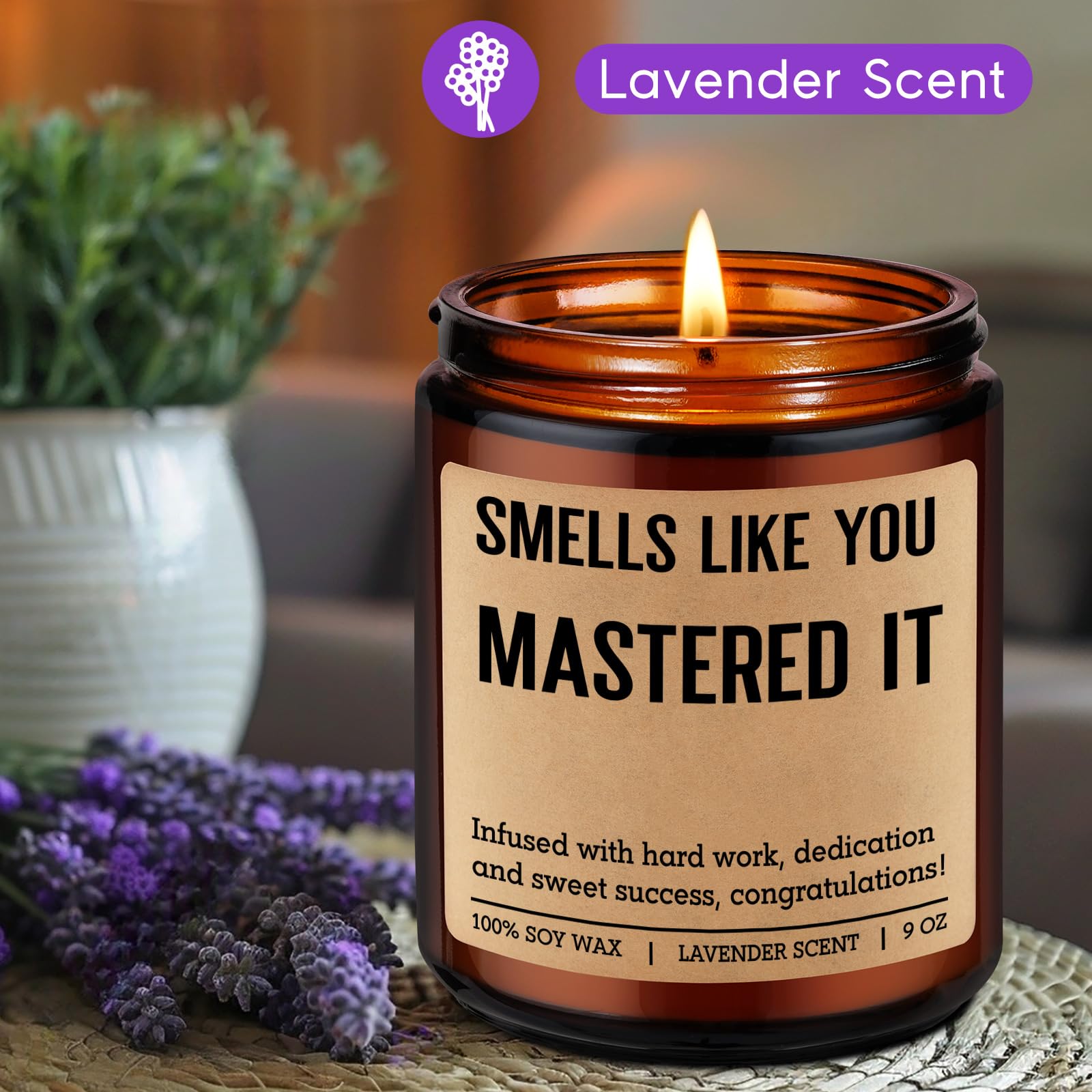 Fairy's Gift Grad Candle, Masters Degree Graduation Gifts for Her Him, 2026 Graduation Gifts for Masters Degree Women Men, Congratulations Presents for MBA Graduates, Congrats Presents for Masterate