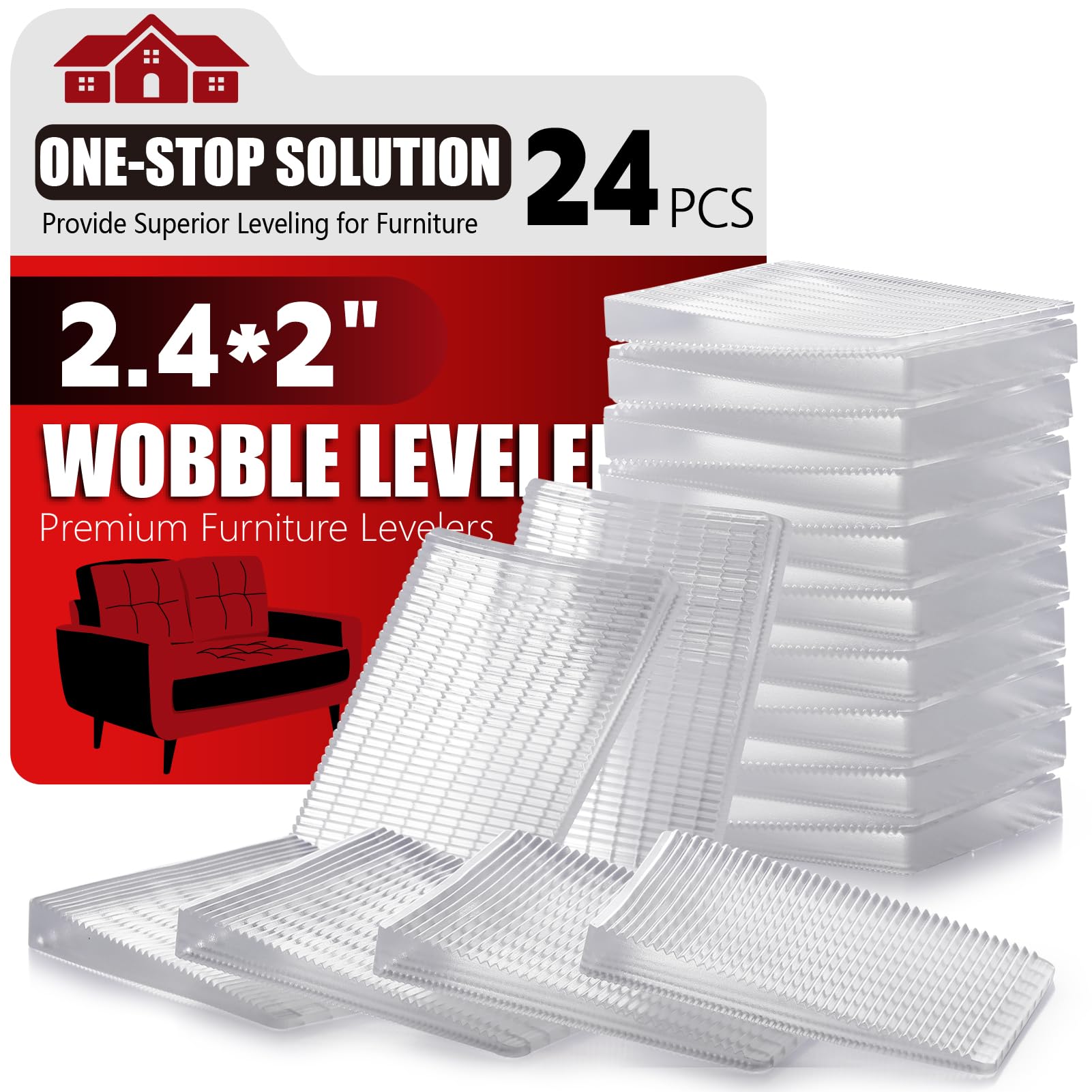 Leveling Shims - 12 Pack for Furniture & More -12