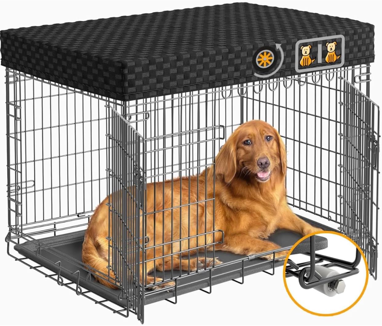 42 Inch Dog Crate with Divider XL Dog Kennel Extra Large
