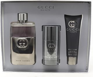 Guilty Pour Homme 3 Pcs Gift Set: Eau de Parfum 90ml Spray + 75ml Deo + 50ml Gel - Hard Box