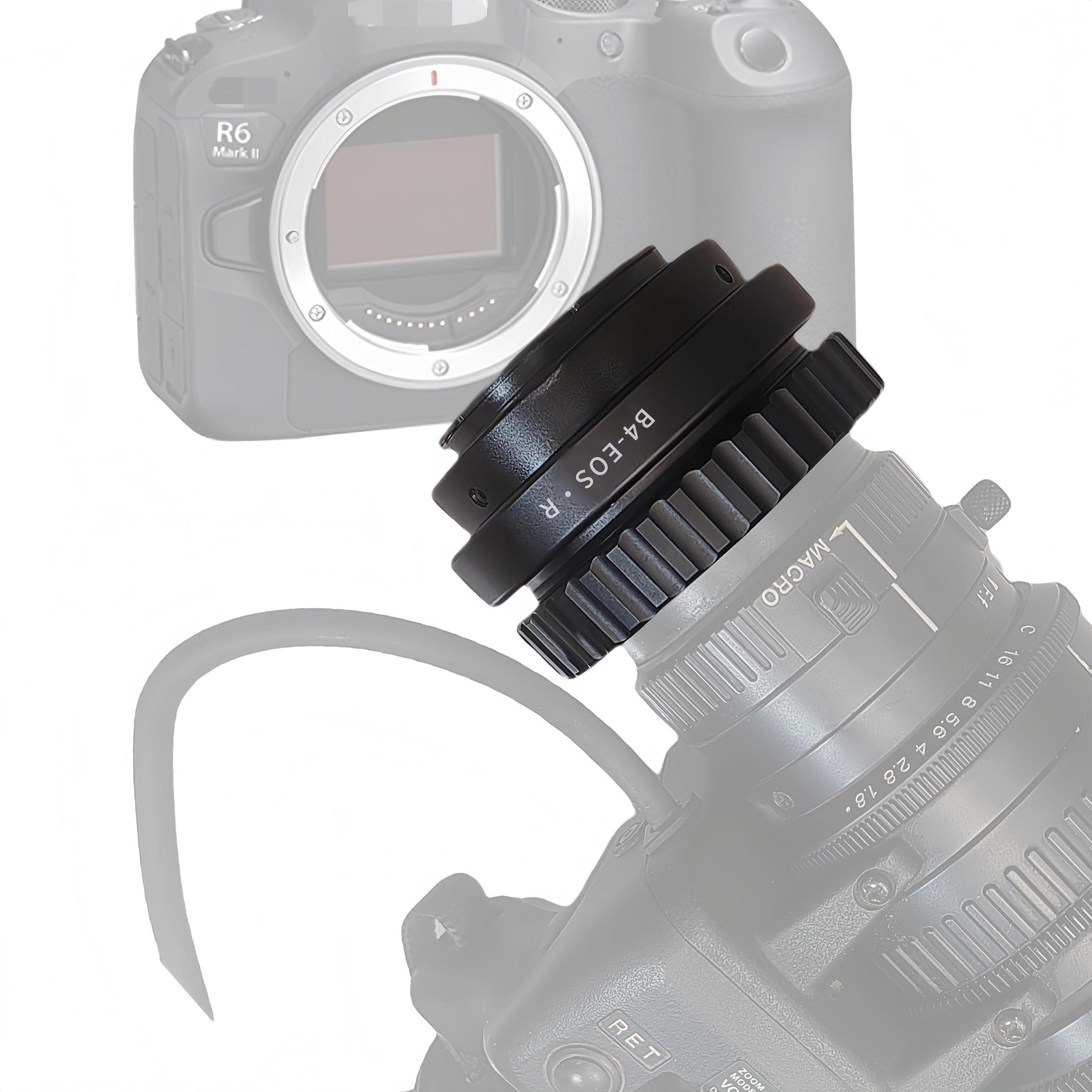 B4-EOS R Compatible with B4 2/3" Broadcast Grade Mount Lens & to EOS R Full Famer Camera.with Tripod Mount