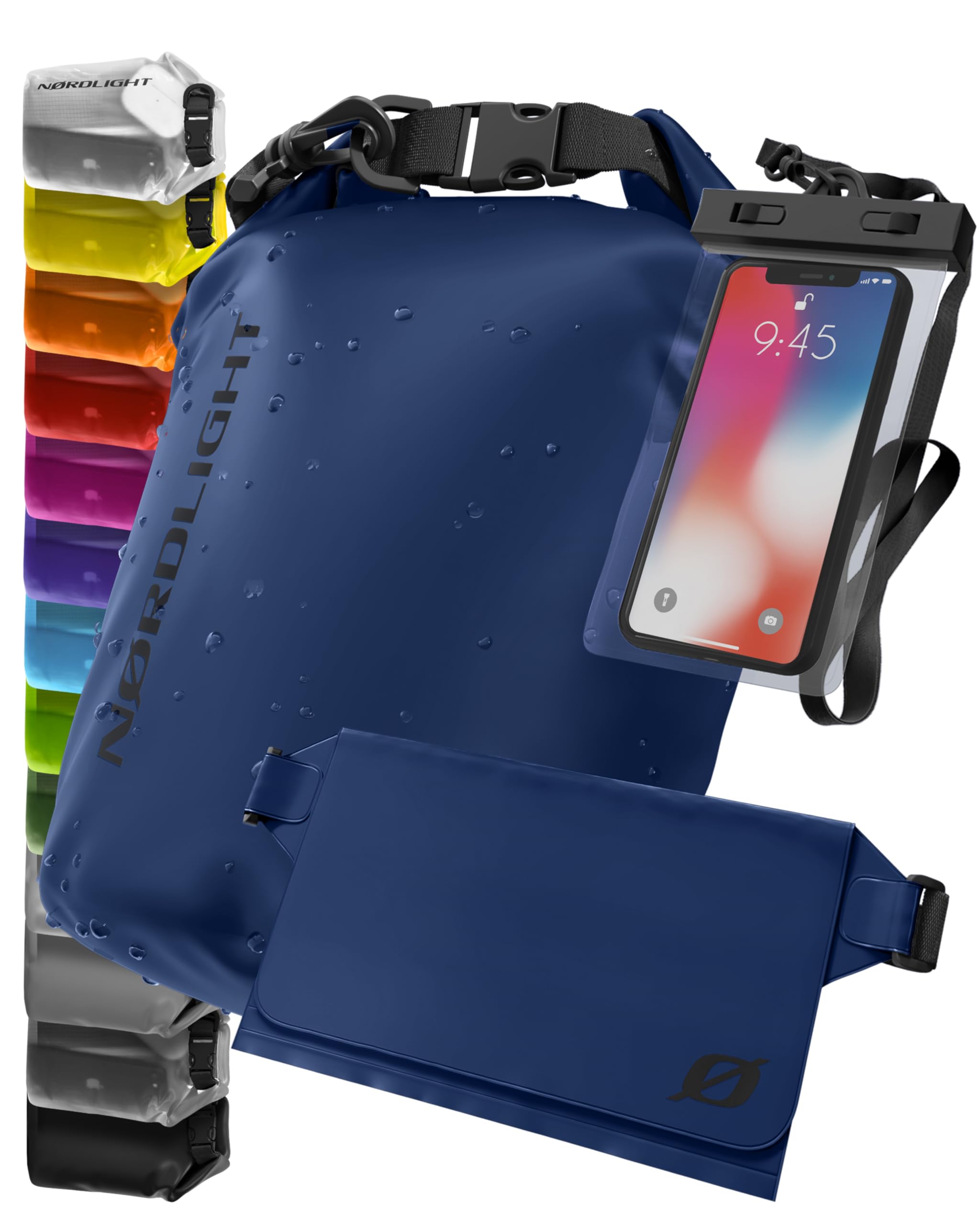 Nordlight Mochila Impermeable Roll Top 25L - Hybrid 25" | Bolsa Seca Con Compartimento Para Portátil De 15 Pulgadas, Bolsillos Exteriores E Interiores, Sistema De Transporte Acolchado — view 22