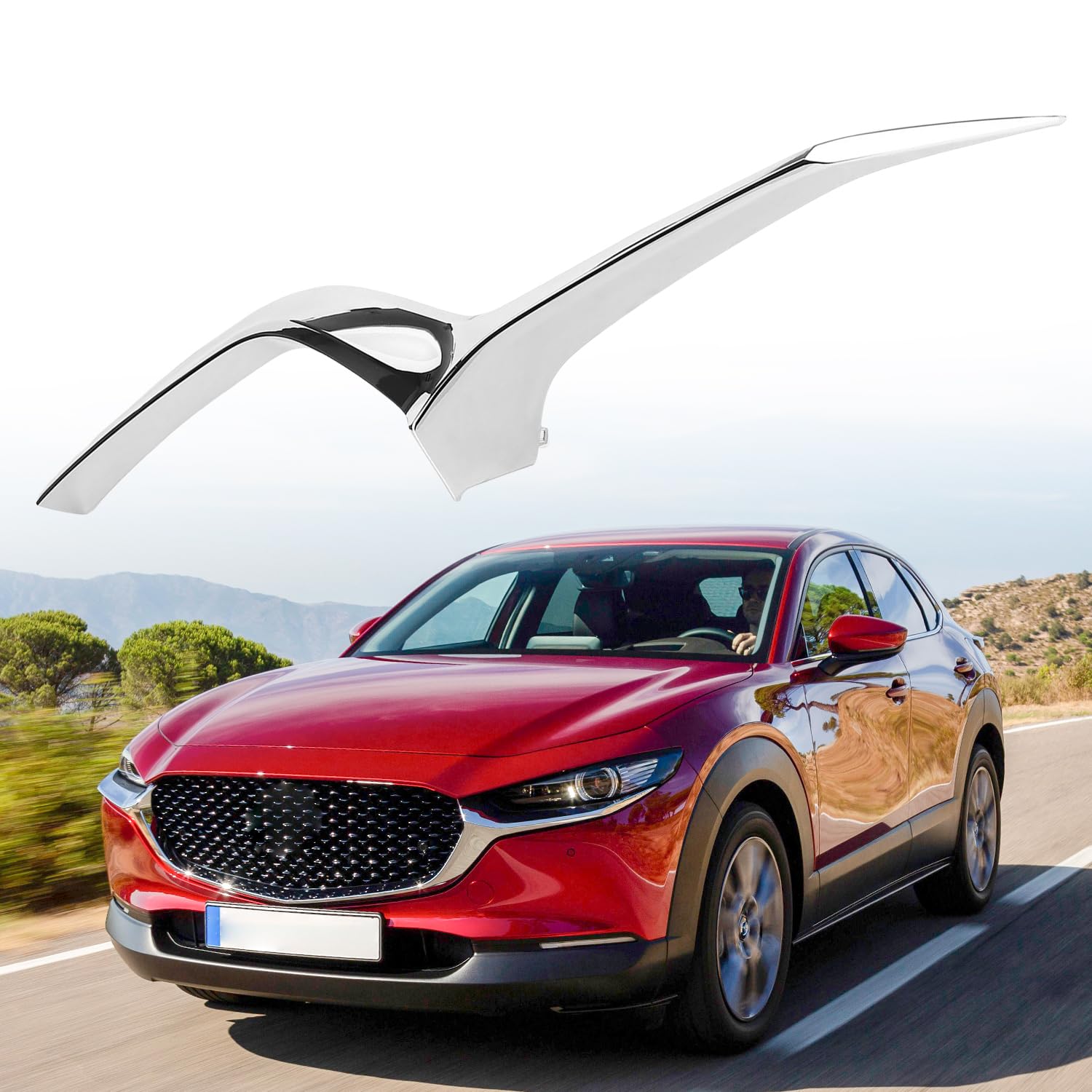 Left Front Bumper Cover Lower Grille Trim Molding fit for Mazda CX30 2020 2021 2022 2023 Lower Bumper Trim Moulding Set Replaces DGH9-50-7K0B, DGH9507K0B