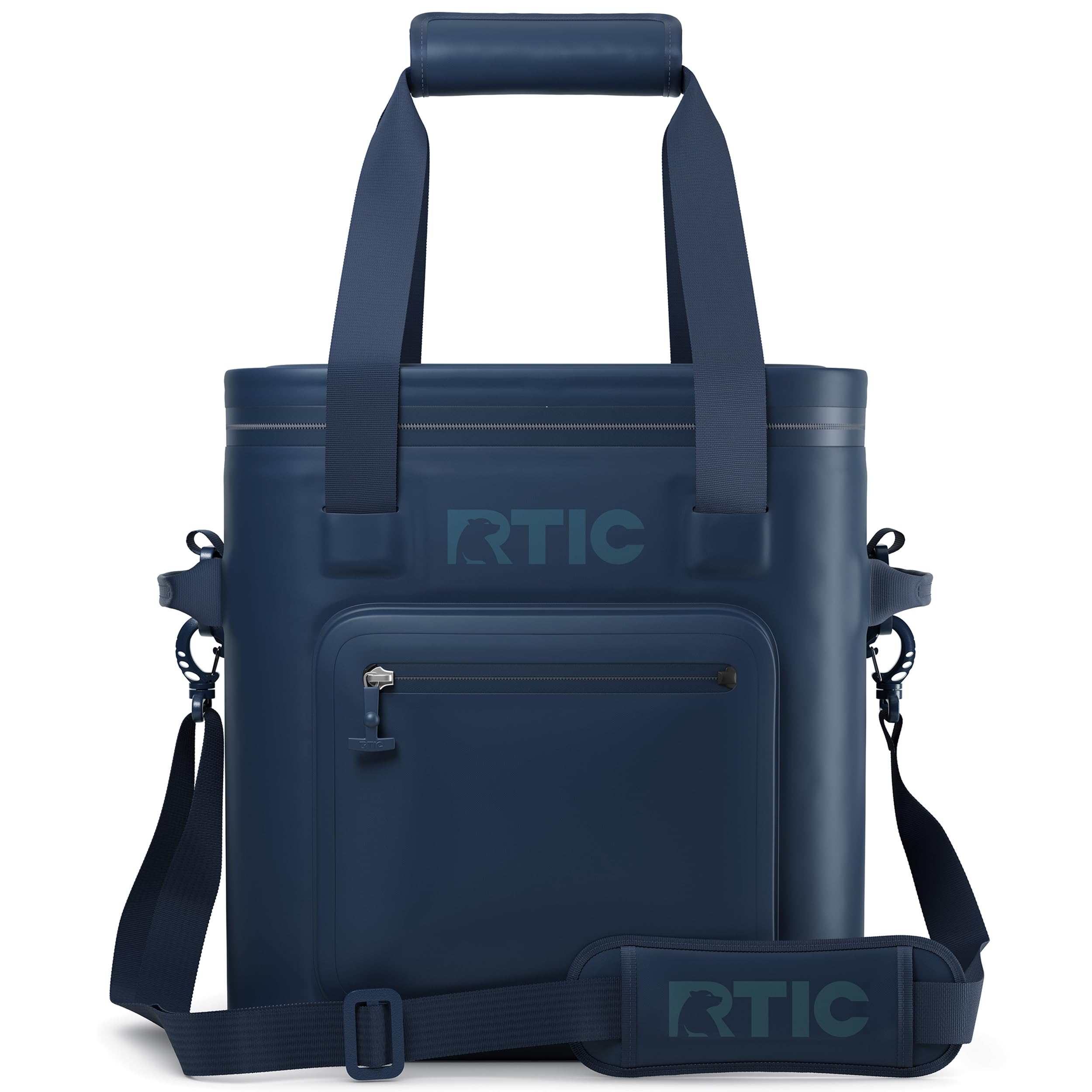 RTIC 20 Can Ultra-Tough Soft Cooler Pro, Insulated, Waterproof, Leakproof, Portable, Floating Bag for Beverage, Drink, Lunch, Outdoor, Beach, Car, Camping, Picnic, Fishing, Boat, 13L, Navy